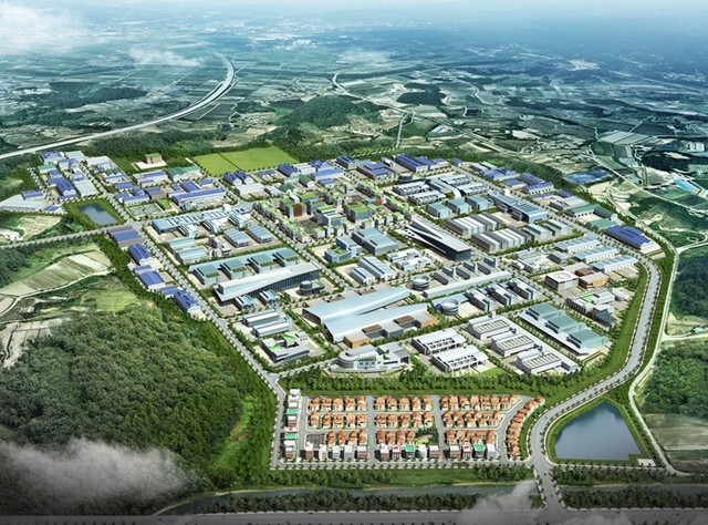 ▲ 4일 기공식을 갖는 동충주산업단지 조감도. 충주시는 이곳에 신물질·생명공학·녹색기술·지식기반·재료신소재산업 등의 업종을 유치한다는 계획으로 오는 2022년 준공을 목표로 하고 있다.ⓒ충주시
