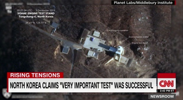 ▲ VOA와 CNN 등은 북한이 서해 동창리 미사일 시험장에서 뭔가 꾸미는 정황이 포착됐다고 보도한 바 있다. ⓒ美CNN 동창리 관련보도 화면캡쳐.