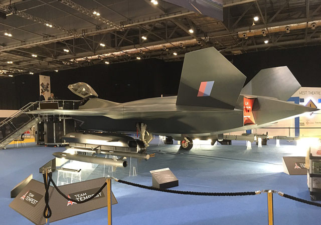 ▲ 지난 11월 영국 런던에서 열린 국제방산전시회(DSEI) 2019에는 BAE 시스템이 주도하는 6세대 전투기 '템페스트'의 모형이 등장했다. ⓒ위키피디아-BAE 시스템 공개사진
