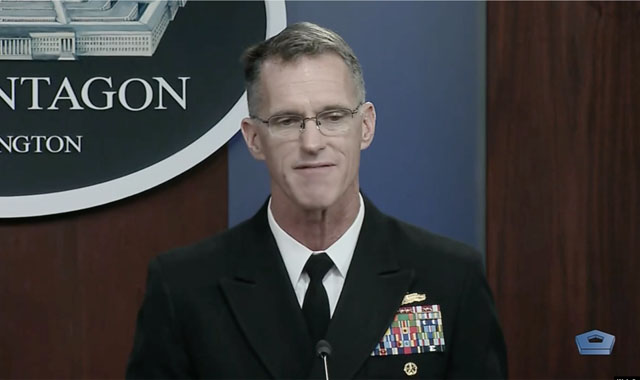 ▲ 윌리엄 번 미국 합참 부국장이 브리핑을 하고 있다. ⓒ웹 채널 방송-미국의 소리 화면 캡쳐.