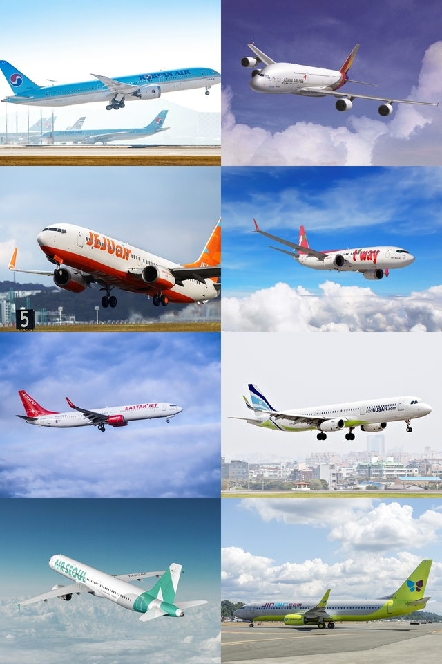▲ ⓒ각 항공사 취합