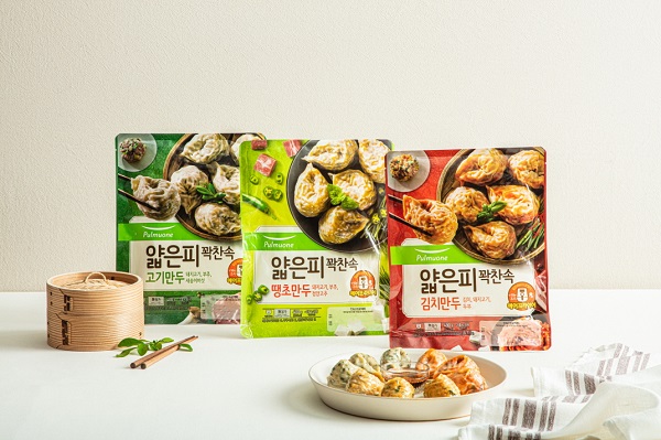 ▲ '얇은피꽉찬속 만두' 3종ⓒ풀무원식품