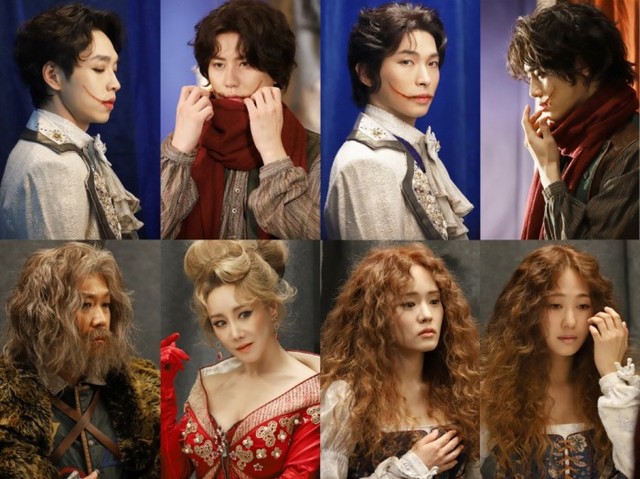 ▲ 뮤지컬 '웃는 남자' 캐릭터 포스터 촬영장 비하인드 사진.ⓒEMK뮤지컬컴퍼니