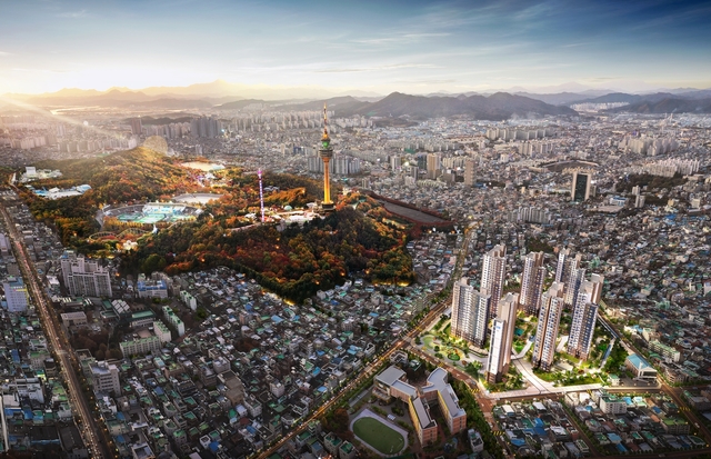 ▲ 대구 두류 파크 KCC스위첸 반조감도.ⓒKCC 건설