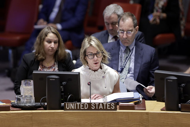 ▲ 켈리 크래프트 유엔주재 미국대사. ⓒ뉴시스 신화. 무단전재 및 재배포 금지.