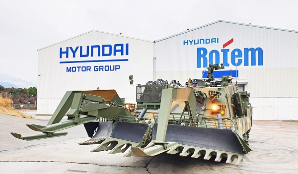 ▲ 현대로템의 장애물개척전차. ⓒ현대로템