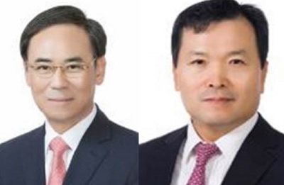 ▲ 현대차증권 이용배 사장(좌), 최병철 사장 내정자ⓒ현대차증권