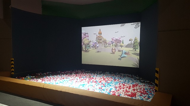 ▲ 벽면을 활용한 볼터치 인터렉티브 체험존.ⓒ경북문화관광공사