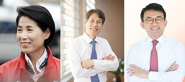 ▲ 패스트트랙으로 상정됐던 준연동형 비례대표제 선거법 개정안 통과에 이어 고위공직자범죄수사처(공수처) 신설 법안이 31일 국회 본회의를 통과함에 따라 지역 정치1번가인 수성갑에서 이를 성토하는 자유한국당 예비후보들의 논평이 잇따르고 있다. 사진 왼쪽부터 정순천, 이진훈, 정상환 예비후보들.ⓒ각 예비후보측