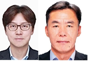 ▲ (왼쪽부터) 이기동 주택개발사업본부 본부장, 박철 건설본부 본부장 전무. ⓒ 한양