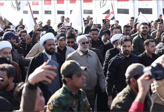 ▲ 미국 대사관 바깥에서 찍힌 아부 마흐디 알 무한디스 카타이브 헤즈볼라 설립자. ⓒ마이크 폼페이오 미국 국무장관 트위터 공개사진.