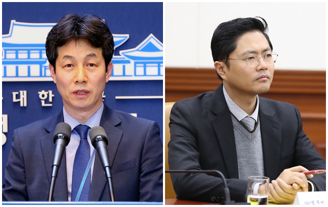▲ 윤건영 청와대 국정기획상황실장과 김광진 정무비서관. ⓒ뉴시스