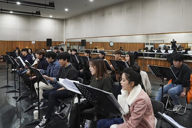 ▲ 뮤지컬 '스웨그에이지: 외쳐, 조선!' 첫 연습 현장.ⓒPL엔터테인먼트