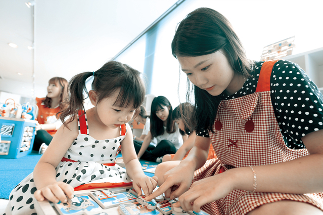 ▲ 대구보건대학교 유아교육과 재학생들의 실습 장면.ⓒ대구보건대