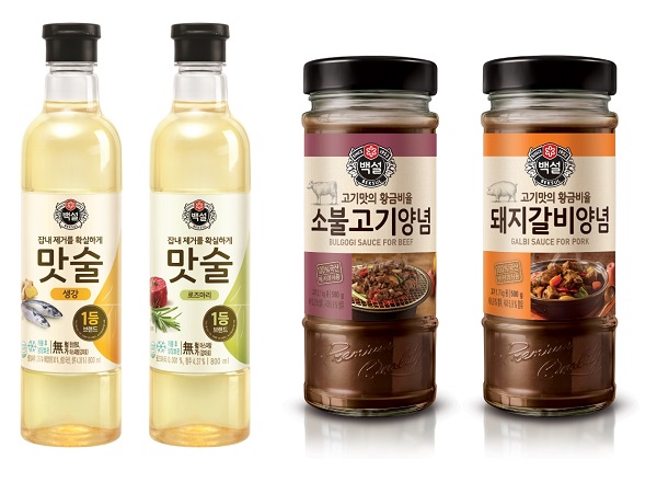▲ CJ제일제당 백설 맛술 & 백설 고기양념장 ⓒCJ제일제당