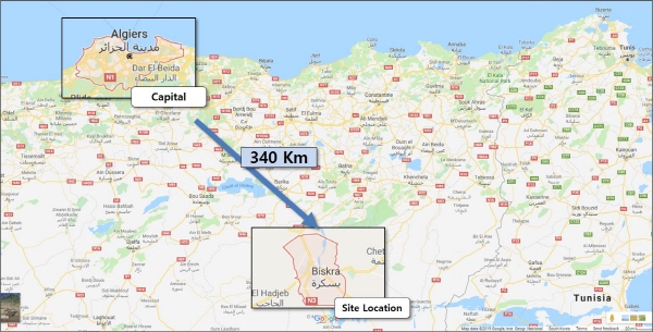 ▲ 알제리 우마쉐3 복합화력발전소 공사 위치도. ⓒ 현대건설