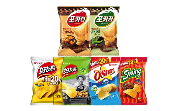 ▲ 오리온 한·중·베 생감자 스낵 ⓒ오리온