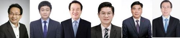 ▲ 더불어민주당이 세종시 선거구를 전략공천 지역으로 선정하면서 예비후보자들이 잔뜩 긴장하고 있다. 왼쪽부터 강준현 전 세종시정무부시장, 배선호 현 민주당 전국청년위원회 대변인, 이강진 전 세종시정무부시장, 이영선 현 노무현재단 대전세종충남 지역위원회 감사, 이종승 전 세종시장애인체육회 사무처장, 이세영 현 법무법인 새롬 대표변호사.ⓒ세종선관위