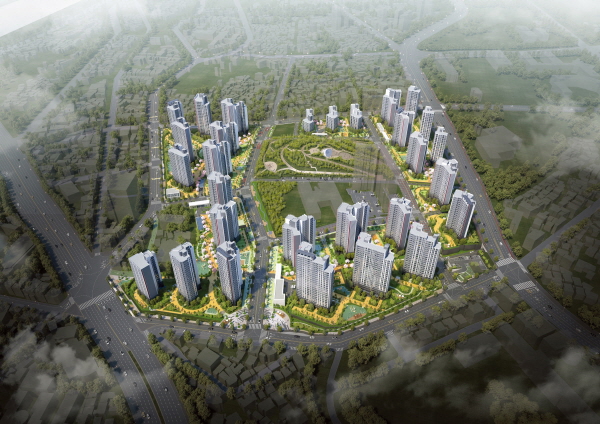 ▲ 울산 중구 복산동 B-05구역 주택재개발정비사업 조감도. ⓒ 현대엔지니어링