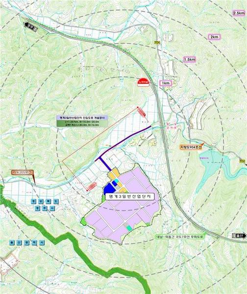▲ 경주 명계3일반산업단지 위치도.ⓒ경북도