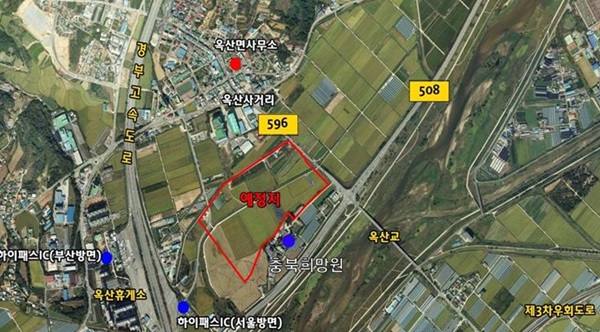 ▲ 청주시농수산물도매시장 건립 예정지 도면.ⓒ청주시