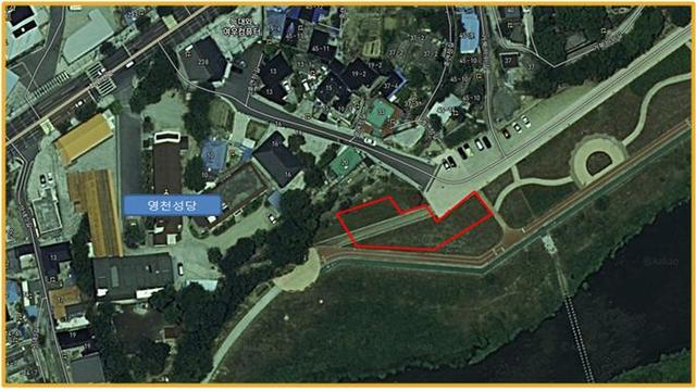 ▲ 금호강 둔치 내 성내동 254번지 공영주차장 위치도.ⓒ영천시