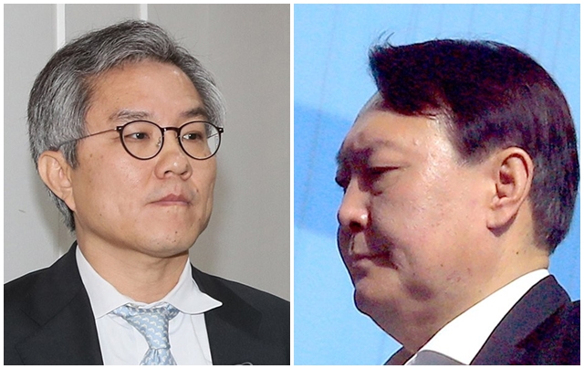 ▲ 최강욱 청와대 공직기강비서관과 윤석열 검찰총장. ⓒ연합뉴스