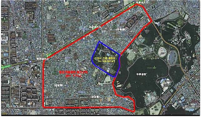 ▲ 토지거래계약 허가구역 위치도.ⓒ대구시