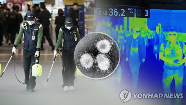 ▲ 공항 우한 폐렴 방역.ⓒ연합뉴스