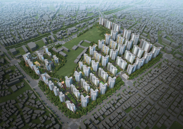 ▲ 경기 수원 '매교역 푸르지오 SK뷰' 조감도.ⓒ대우건설