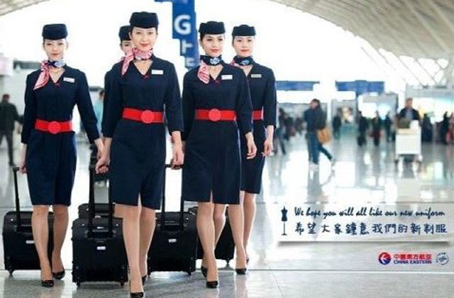 ▲ 중국 동방항공의 승무원 유니폼(사진과 기사내용은 전혀 무관함)ⓒ동방항공 홍보사진.