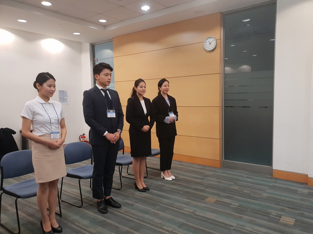 ▲ 취업캠프에 참가해 실전 모의면접을 실시하고 있는 학생들.ⓒ대구한의대