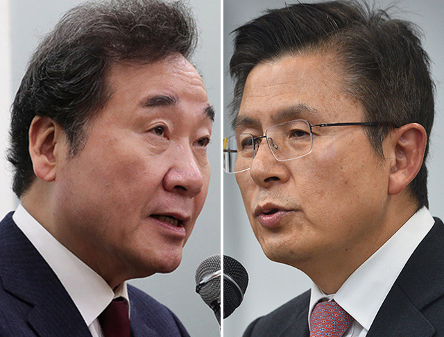 ▲ 다가오는 총선에서 종로에 출마하기로 한 이낙연 전 국무총리와 황교안 자유한국당 대표. ⓒ박성원 기자