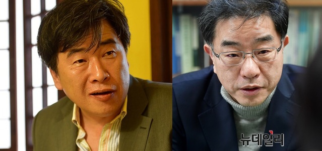 ▲ 이동욱(좌) 전 월간조선 기자와 이헌 변호사. ⓒ뉴데일리