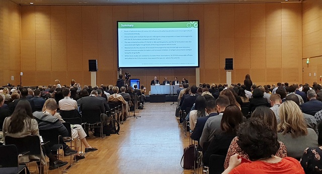 ▲ 셀트리온그룹은 지난 13일(현지시간) 오스트리아 비엔나에서 열린 ‘2020 유럽 크론병·대장염학회(ECCO)’에서 램시마SC 장기 스위칭 데이터를 주제로 심포지엄을 개최했다 ⓒ셀트리온그룹