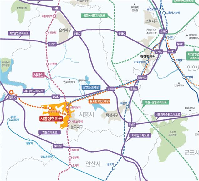▲ 경기 시흥 장현지구 위치도.ⓒLH