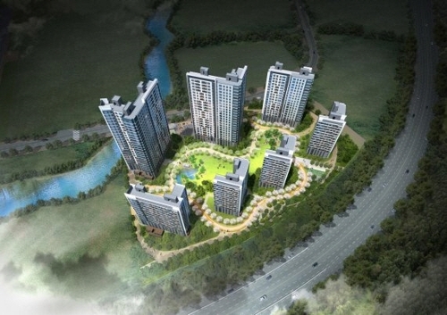 ▲ 경기 과천 지식정보타운 S9 블록 '과천제이드자이' 조감도.ⓒGS건설