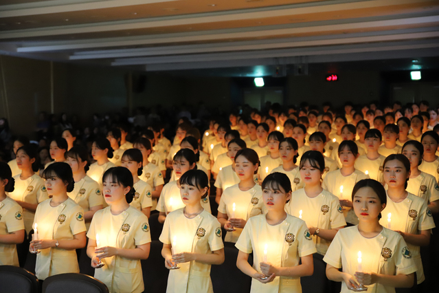 ▲ 대구대 간호학과 나이팅게일 선서식 사진.ⓒ대구대