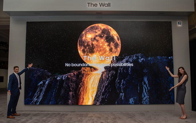 ▲ 마이크로 LED '더 월'. ⓒ삼성전자
