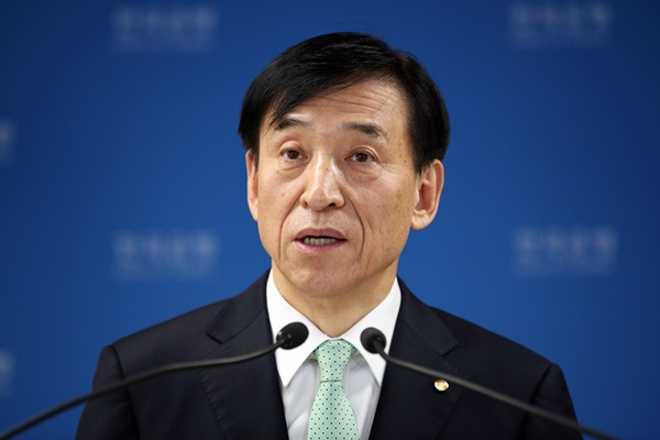 ▲ 이주열 한국은행 총재가 27일 한은 본관에서 열린 통화정책방향 간담회에서 발언하고 있다. ⓒ한국은행