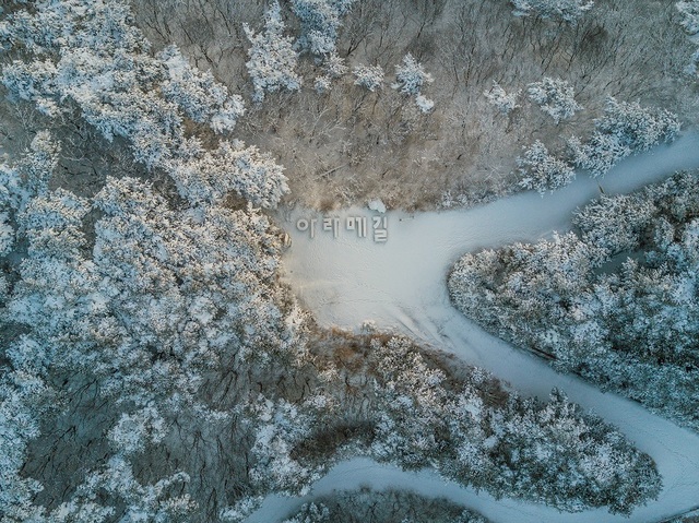 ▲ 서산 아라메길 설경.ⓒ서산시