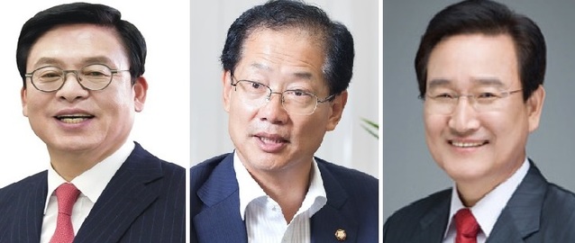 ▲ 청주에 지역구를 둔 4선 중진 정우택·오제세·변재일 국회의원(좌측부터).ⓒ뉴데일리 D/B