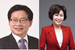 ▲ 무소속 출마를 선언한 더불어민주당 오제세 의원(청주 서원)과 미래 통합당 김양희 전 충북도의장(청주 흥덕).ⓒ중앙선거관리위원회 홈페이지