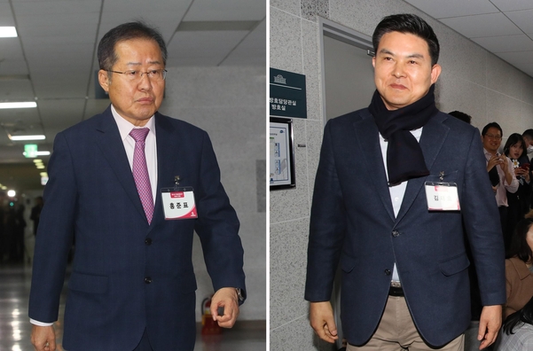 ▲ 홍준표 전 자유한국당 대표(왼쪽 사진)와 김태호 전 경남지사. ⓒ연합뉴스