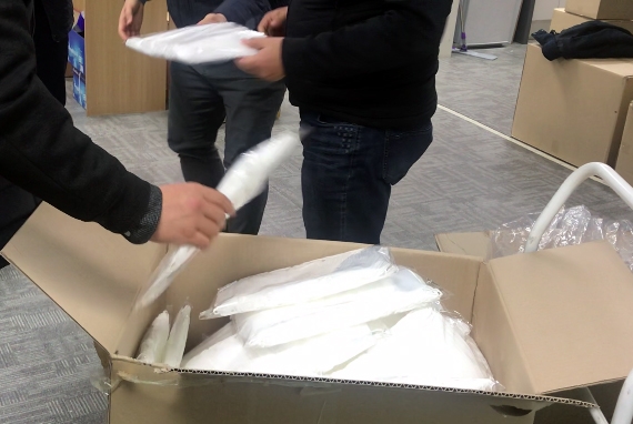 ▲ 압수된 미인증 마스크.ⓒ세종경찰청