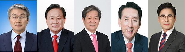 ▲ 통합당 공관위에 재심을 신청한 포항 남울릉 박승호 ·김순견, 포항북 허명환, 경주시 김석기, 영천·청도 김장주 예비후보.ⓒ각 예비후보 측