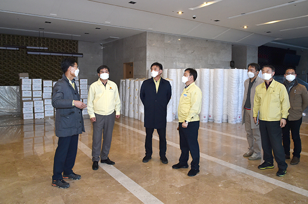 ▲ 청송군은 소노벨 청송 생활치료센터 입소자를 응원격려했다.ⓒ청송군