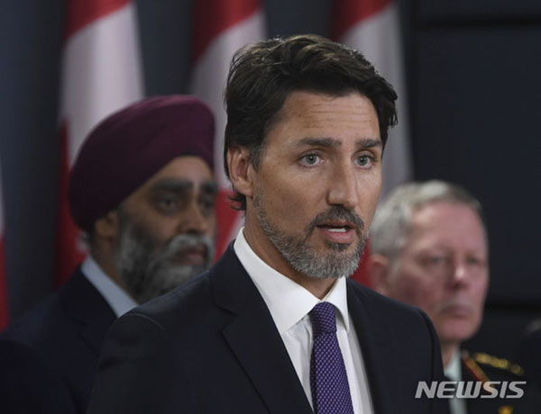 ▲ 저스틴 트뤼도 캐내다 총리. 그의 부인이 우한폐렴 확진판정을 받아 부부가 자가격리 중이다. ⓒ뉴시스. 무단전재 및 재배포 금지.