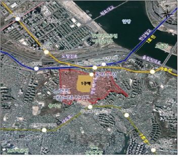 ▲ 노량진1재정비촉진구역 위치도. ⓒ 서울시