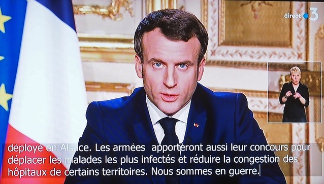 ▲ 에마뉘엘 마크롱 프랑스 대통령은 지난 17일 대국민 담화에서 